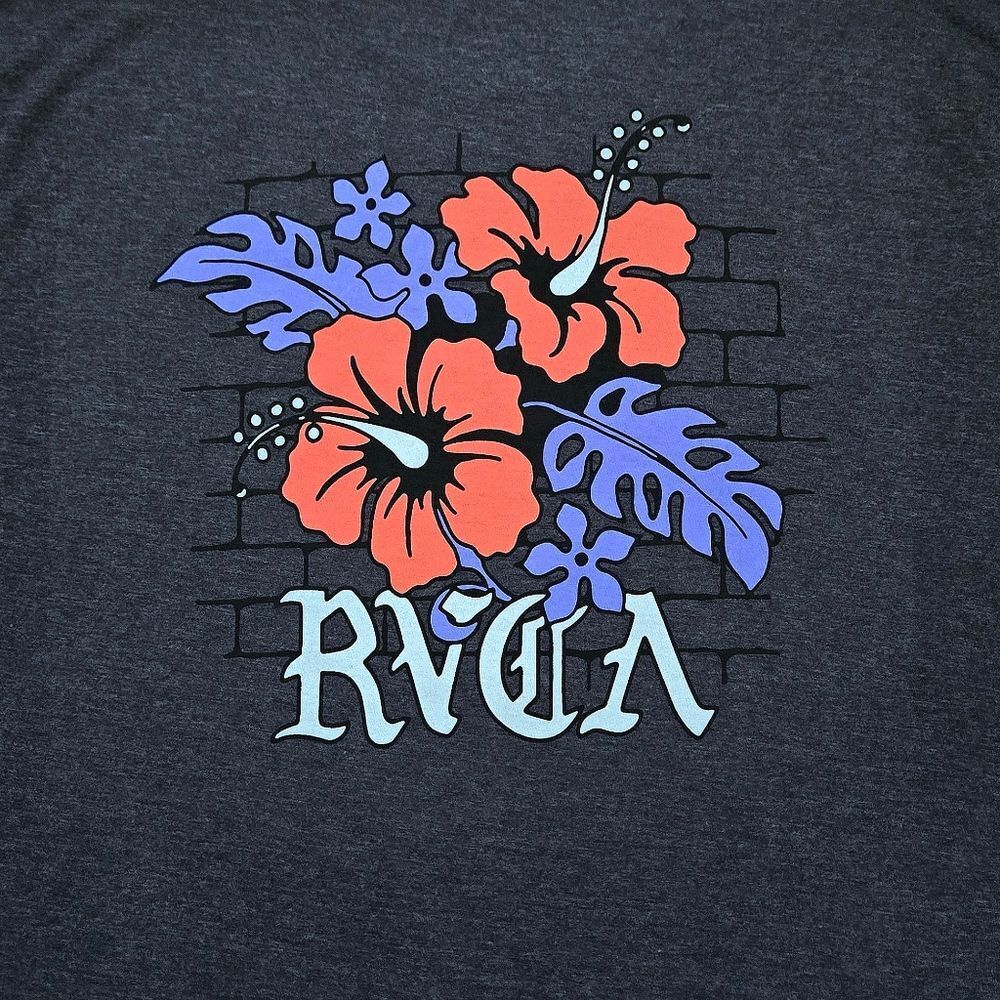 RVCA🏄♂️ "Floral Park" Vintage Dye Slim Fit Graphic Tee👕 - NWT - Picture 3 of 16